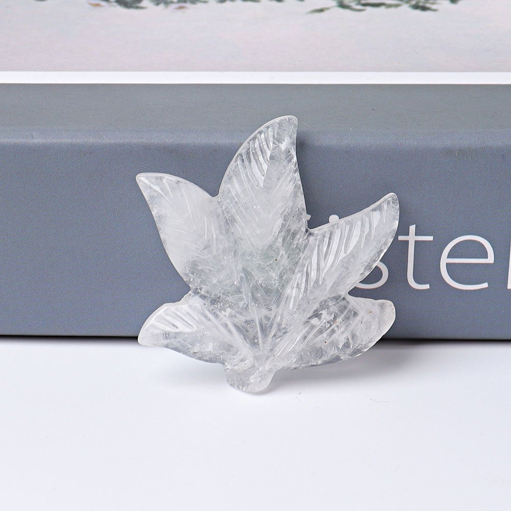 1.9" Leaf Crystal Carvings Plants Bulk Best Crystal Wholesalers