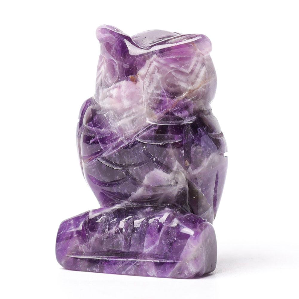 2.0" Amethyst Owl Figurine Crystal Carvings Best Crystal Wholesalers