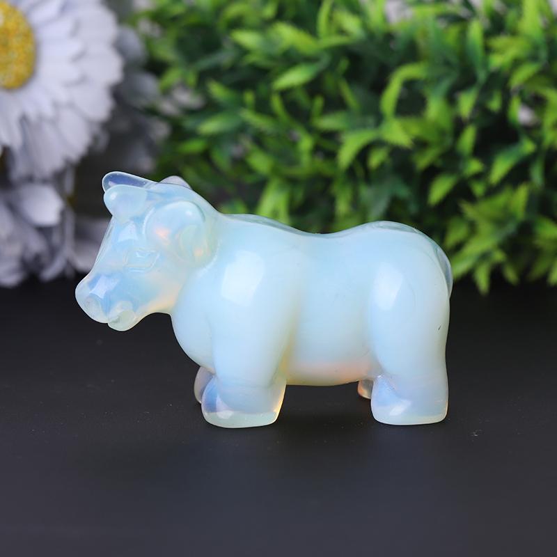 3.5" Opalite Cow Crystal Carving Animal Bulk Best Crystal Wholesalers