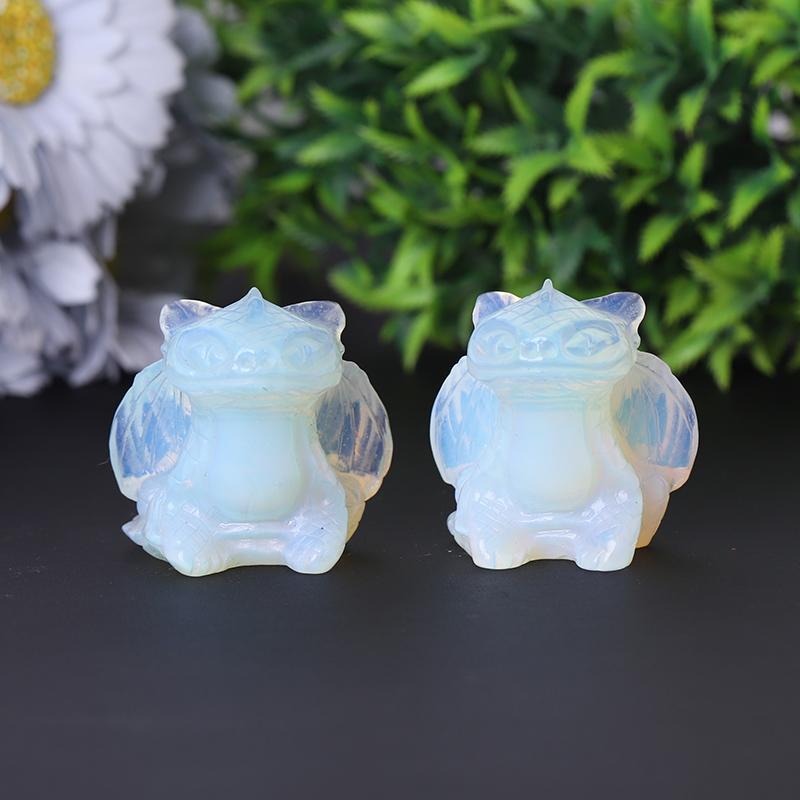 2" Opalite Toothless Crystal Carvings Cartoon Bulk Best Crystal Wholesalers