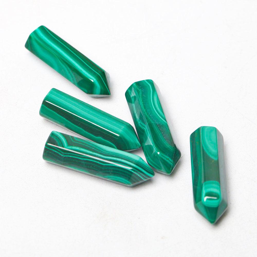 1" Natural Malachite Crystal Tiny Towers Points Bulk For DIY Discount Best Crystal Wholesalers