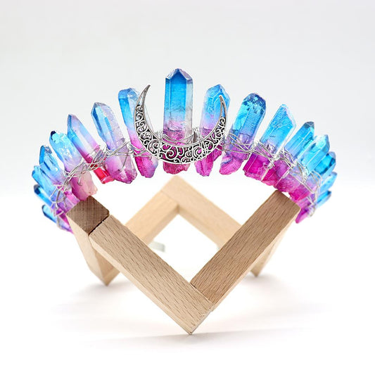 The Rainbow Aura Quartz Witch Crystal Crown Best Crystal Wholesalers