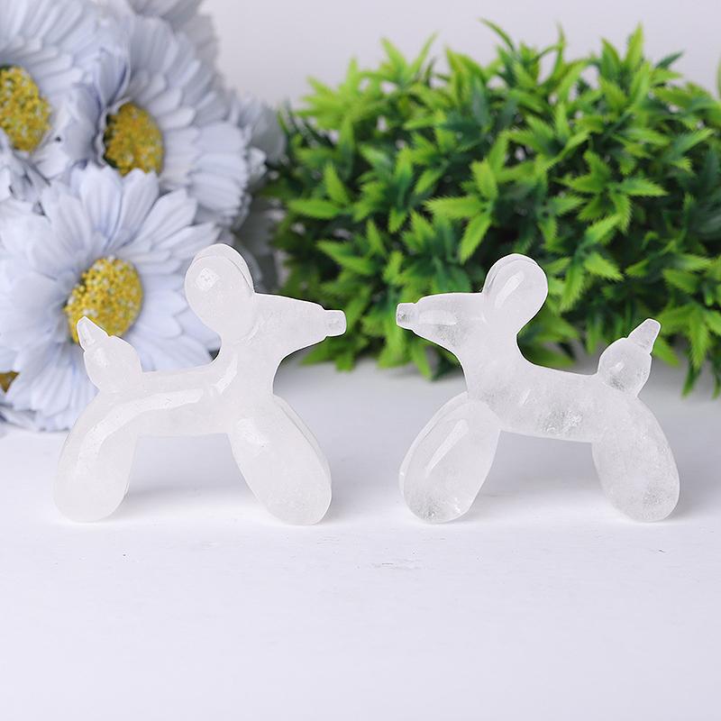 2.8" Balloon Dog Crystal Carvings Animal Bulk Best Crystal Wholesalers