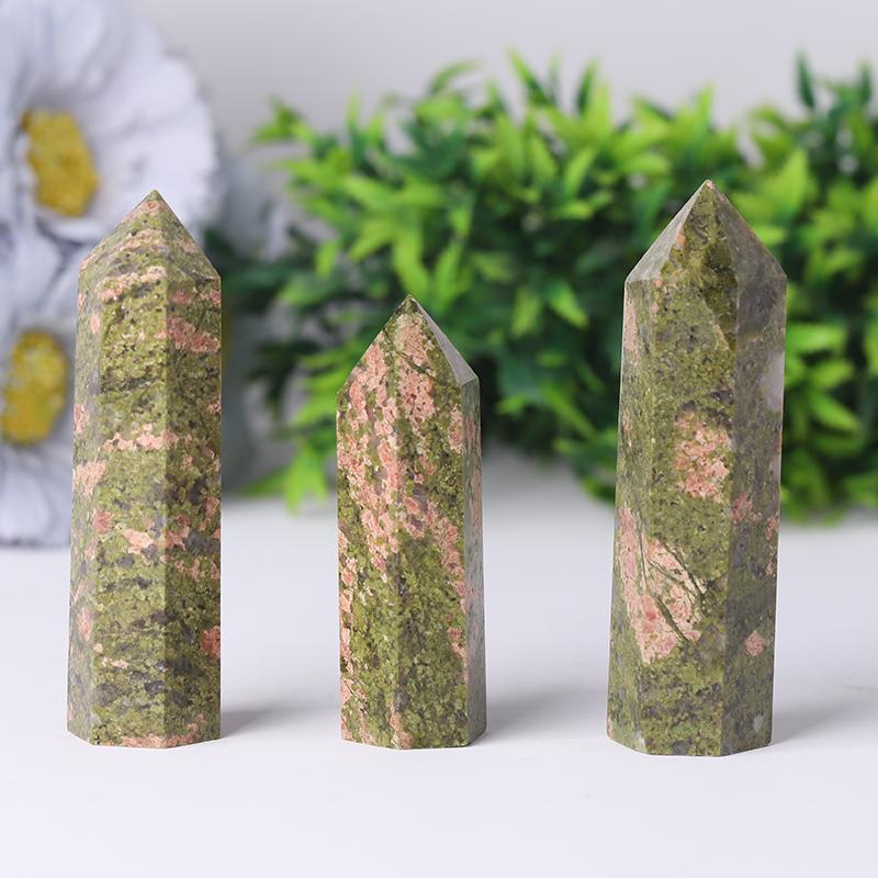 Wholesale Natural Unakite Towers Points Bulk Best Crystal Wholesalers