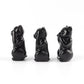 Black Obsidian See No Evil, Hear No Evil, Speak No Evil, Free Form 1set Best Crystal Wholesalers