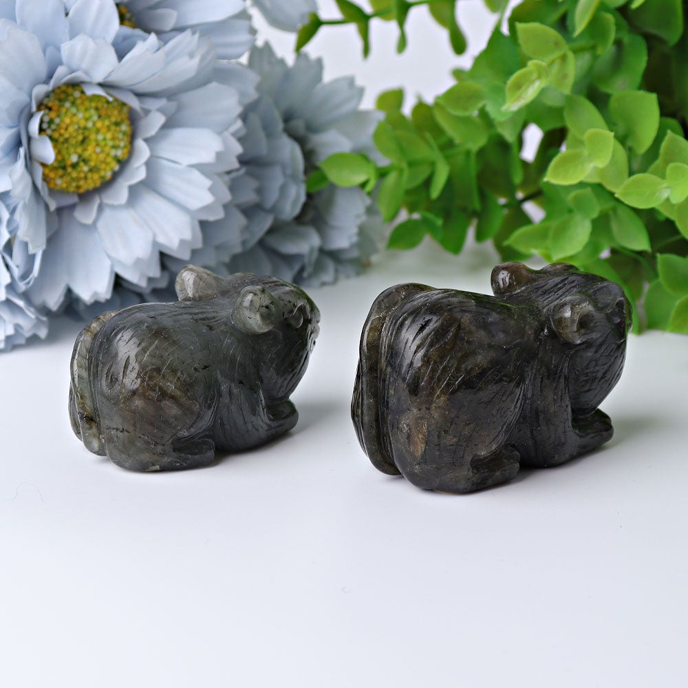 2.3" Labradorite Mouse Crystal Carvings Best Crystal Wholesalers