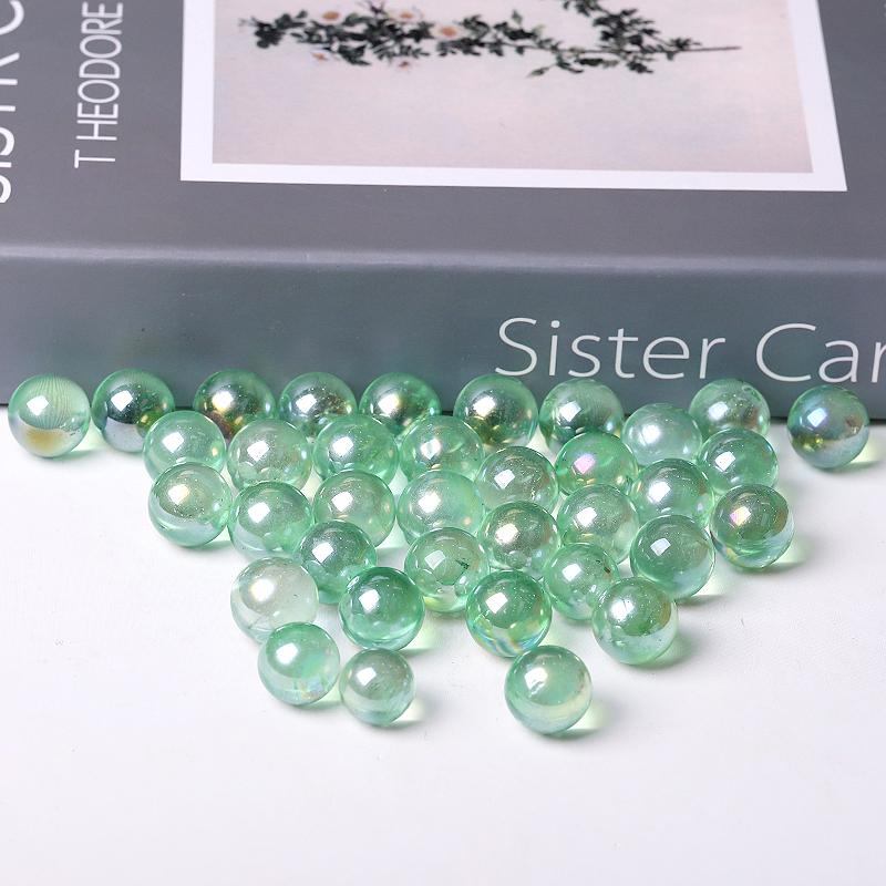 0.5-0.7'' High Quality Green Aura Crystal Spheres Crystal Balls for Healing Best Crystal Wholesalers