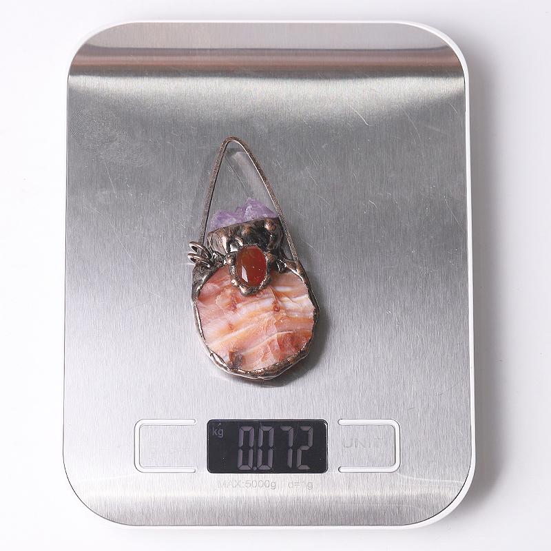 3" Carnelian Amethyst Pendant for Jewelry DIY Best Crystal Wholesalers