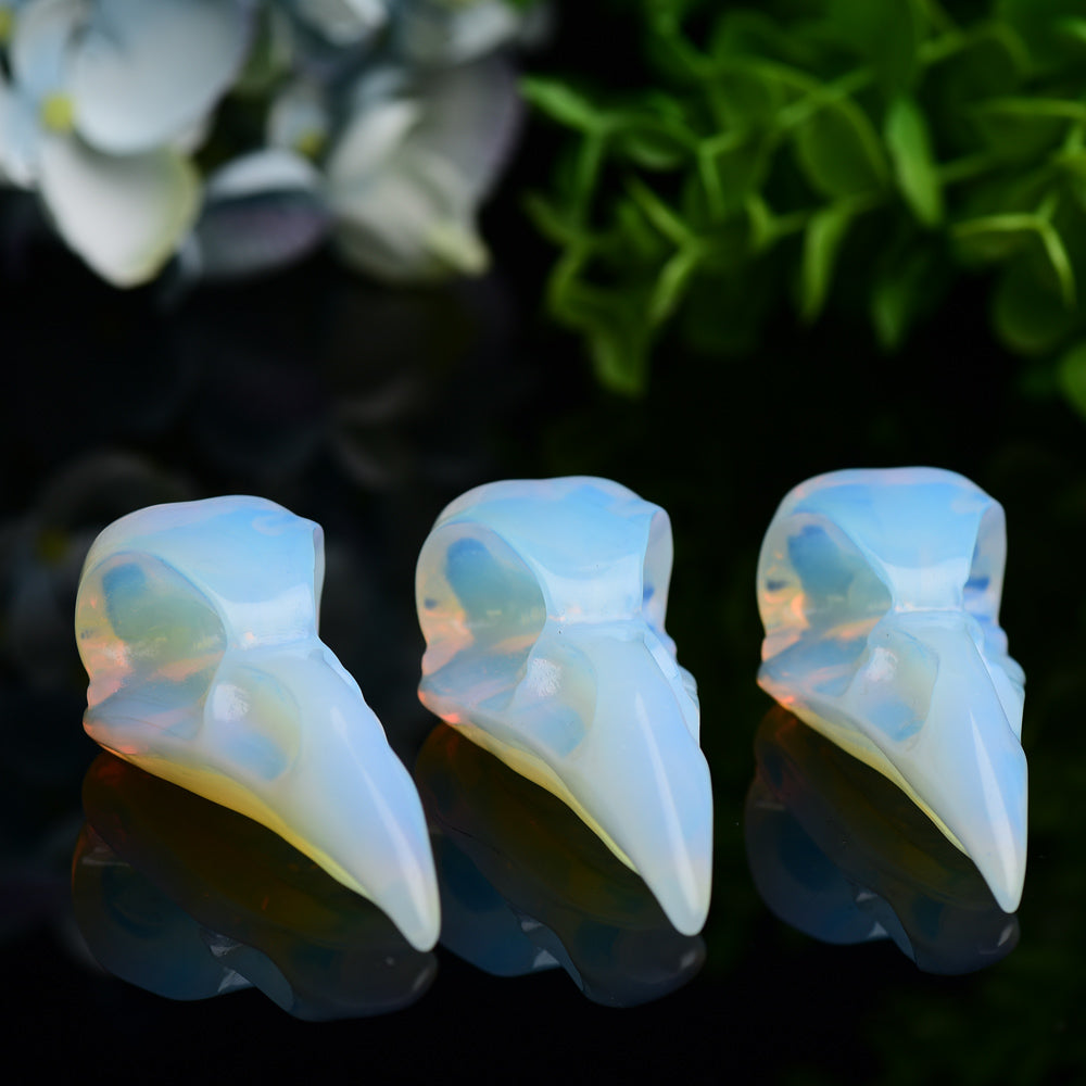 3.0" Opalite Roven Skull Crystal Carving Bulk Best Crystal Wholesalers