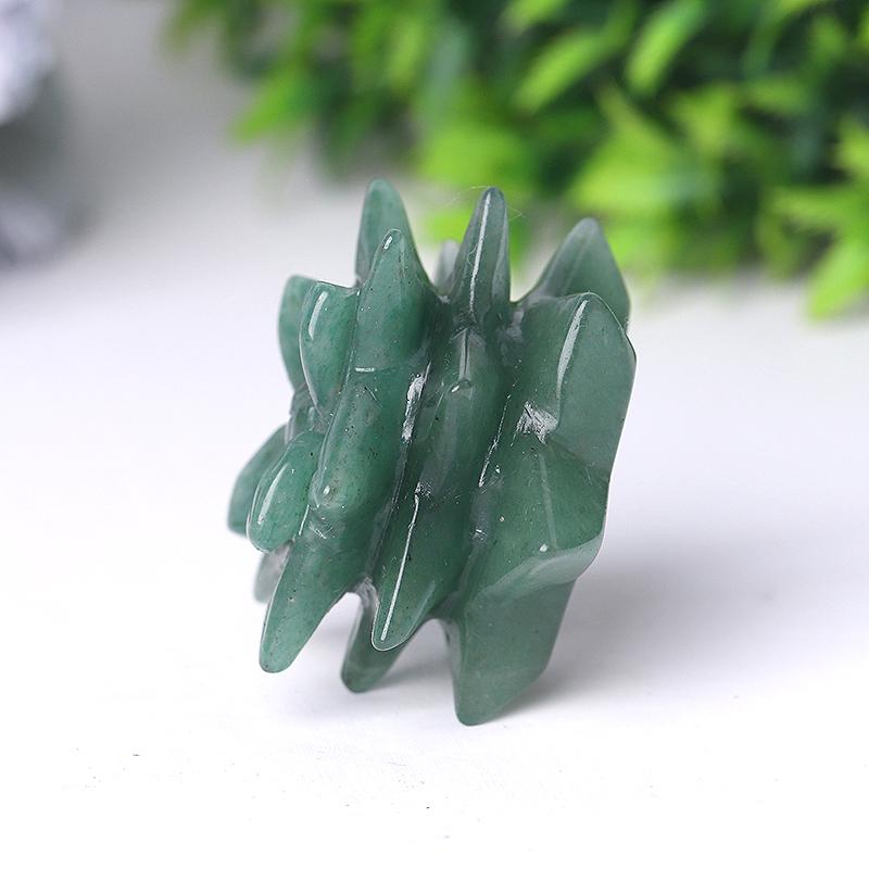 2" Green Aventurine Flower Crystal Carving Plants Bulk Best Crystal Wholesalers