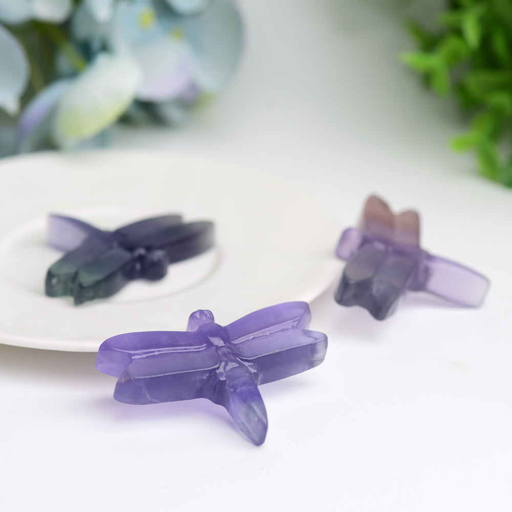 2.1" Fluorite Dragonfly Crystal Carving Bulk WholesaleBest Crystal Wholesalers