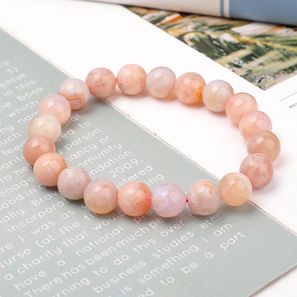 9.5mm Flower Agate Bracelet Best Crystal Wholesalers