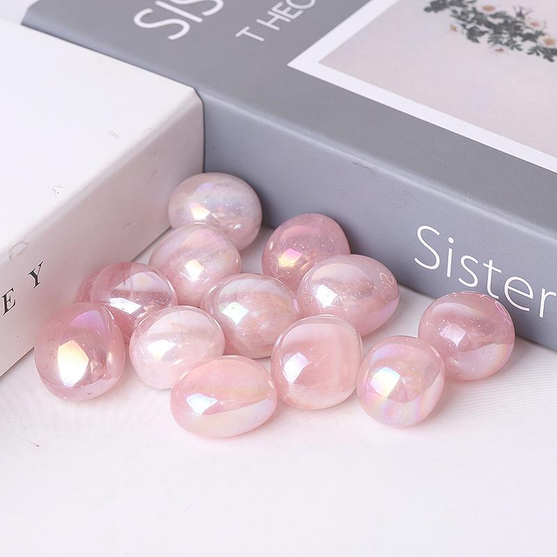 0.1kg Aura Rose Quartz bulk tumbled stone Best Crystal Wholesalers