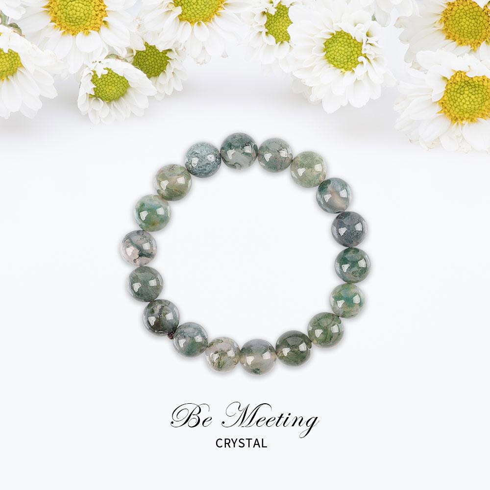 10mm Moss Agate Bracelet Best Crystal Wholesalers