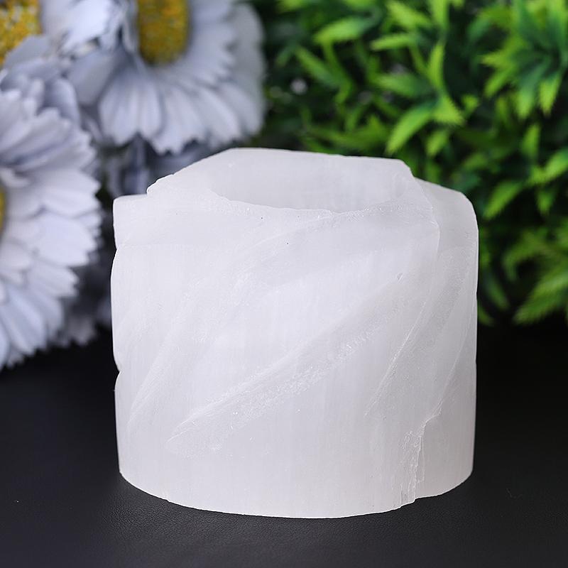 3" Selenite Candle Holder Bulk Best Crystal Wholesalers