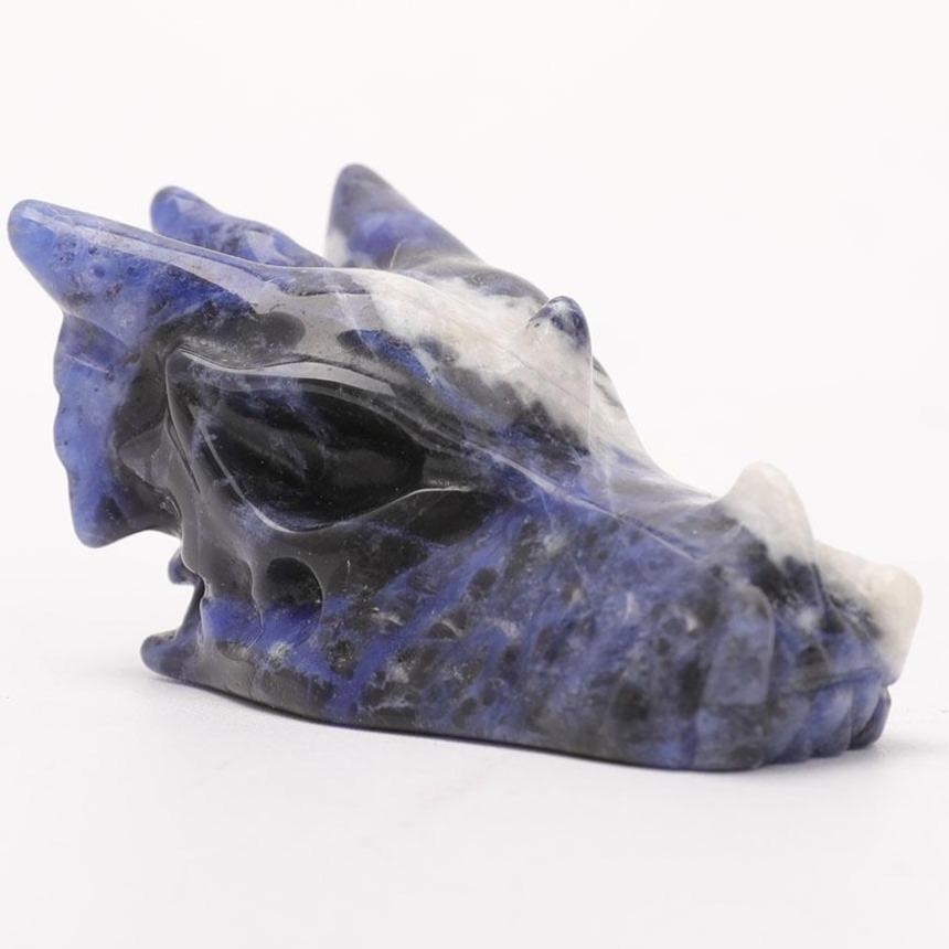 2.5" Sodalite Dragon Head Carvings