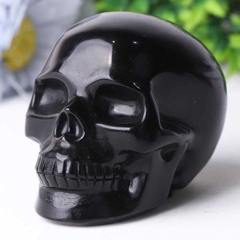 Black Obsidian Skull Crystal Carvings for Halloween Best Crystal Wholesalers