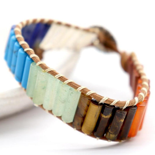 Boho Handmade Natural Crystal Healing 7 Chakra Bracelets Best Crystal Wholesalers