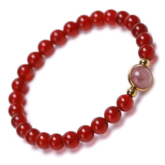 6mm Carnelian New Design Crystal Bracelet Bulk Wholesale