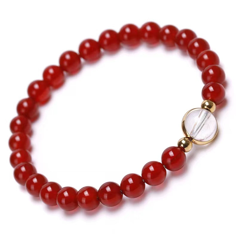 6mm Carnelian New Design Crystal Bracelet Bulk Wholesale