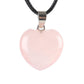 Rose Quartz Love Heart Shaped Gemstone Pendant Best Crystal Wholesalers