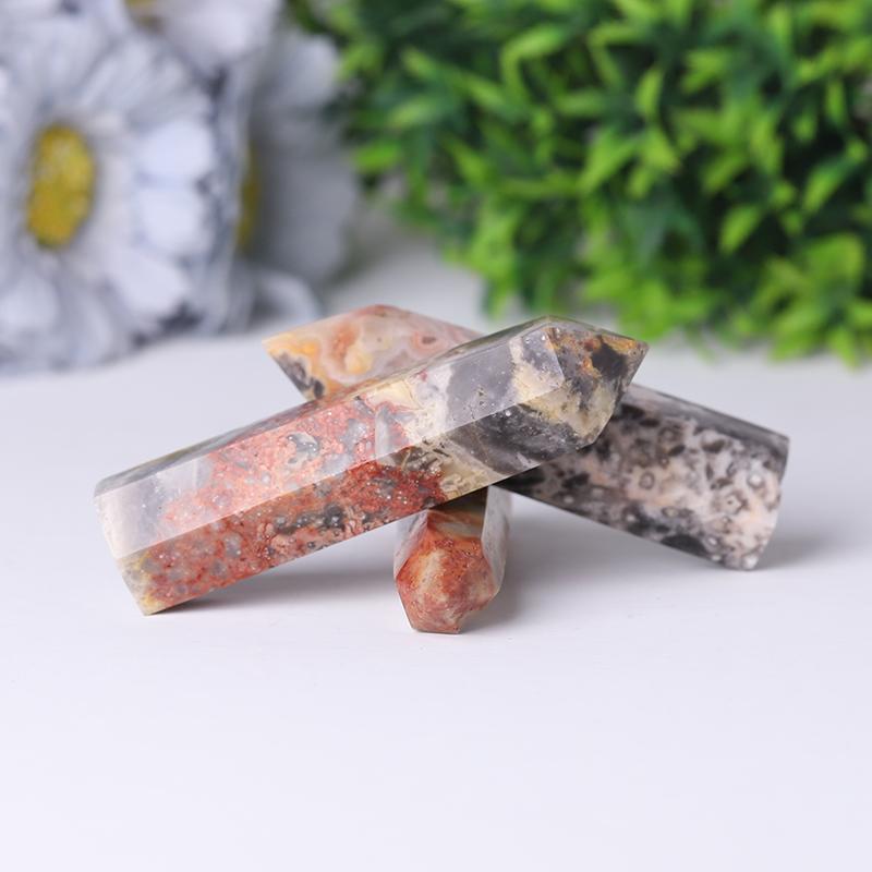 Natural Wand Gemstone Crazy Agate Towers Points Bulk Best Crystal Wholesalers