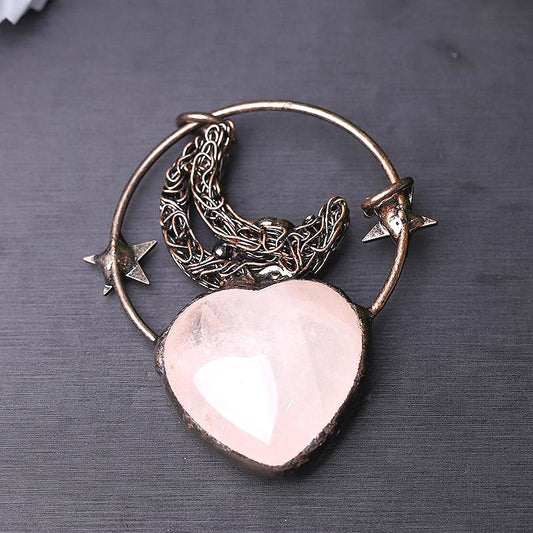 Rose Quartz Pendant for Jewelry DIY Best Crystal Wholesalers