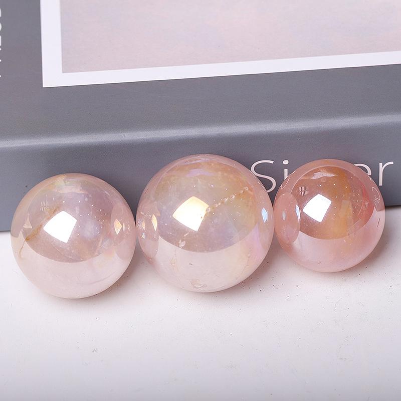 0.25kg Aura Rose Quartz Crystal Sphere Best Crystal Wholesalers