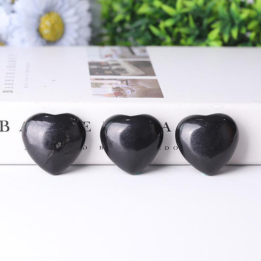 1.5" Shungite Heart Carvings