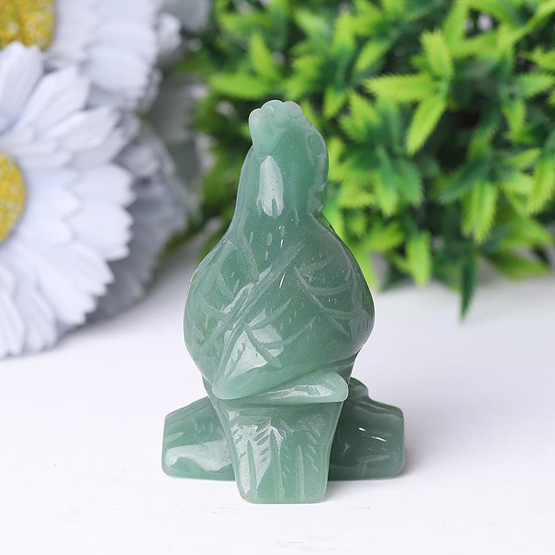 3" Green Aventurine Parot Crystal Carvings Animal Bulk Best Crystal Wholesalers