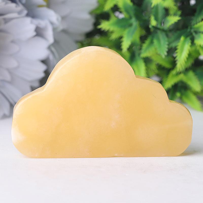 2.8" Yellow Jade  Cloud Crystal Carvings Model Bulk Best Crystal Wholesalers