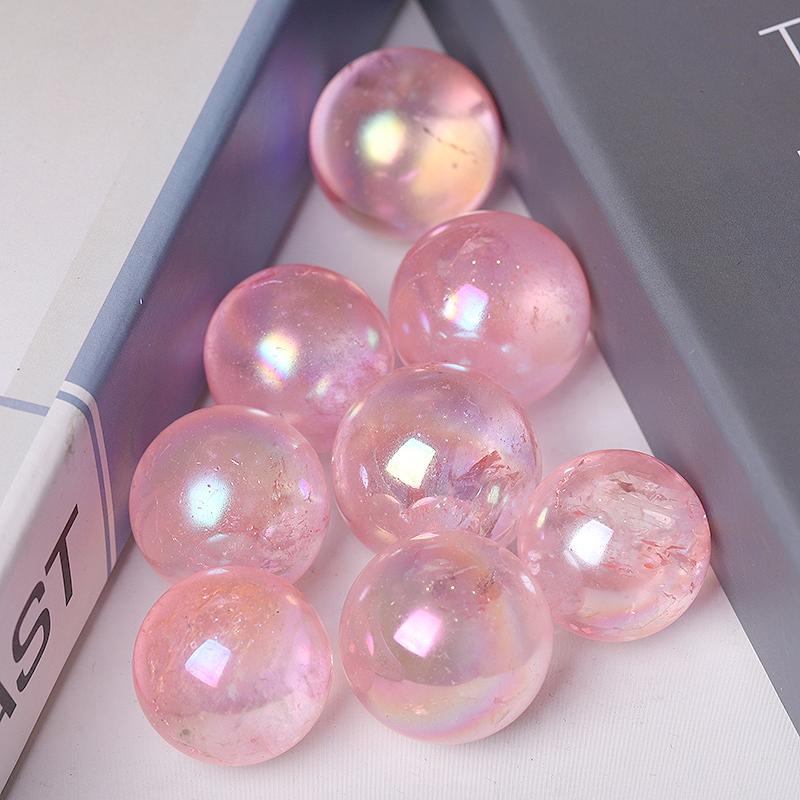 0.25kg Aura Rose Quartz Sphere Best Crystal Wholesalers