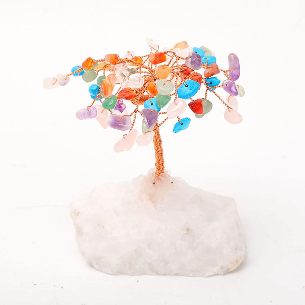 Crystal Mixed Chips Colorful Lucky Tree