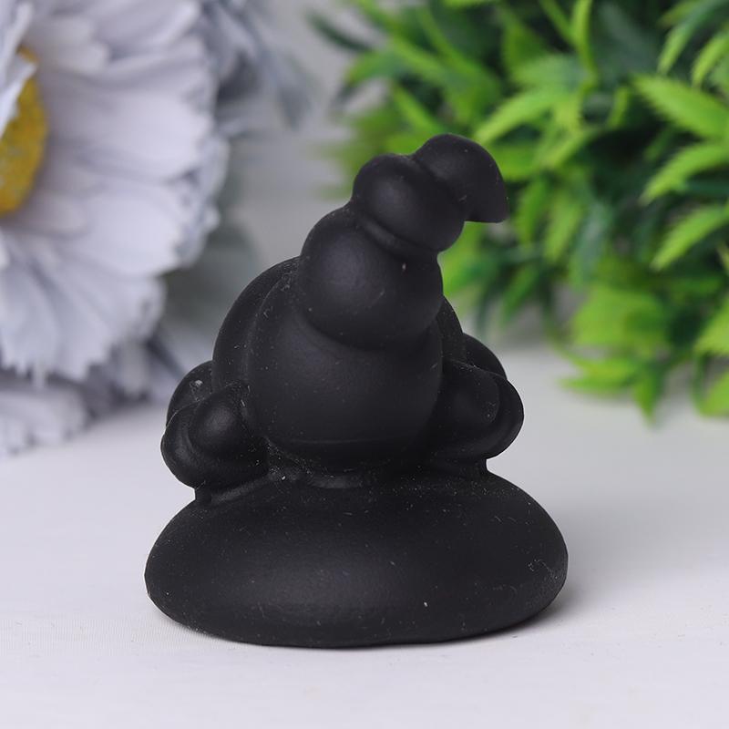 2" Black Obsidian Crystal Carvings Cartoon Bulk Best Crystal Wholesalers