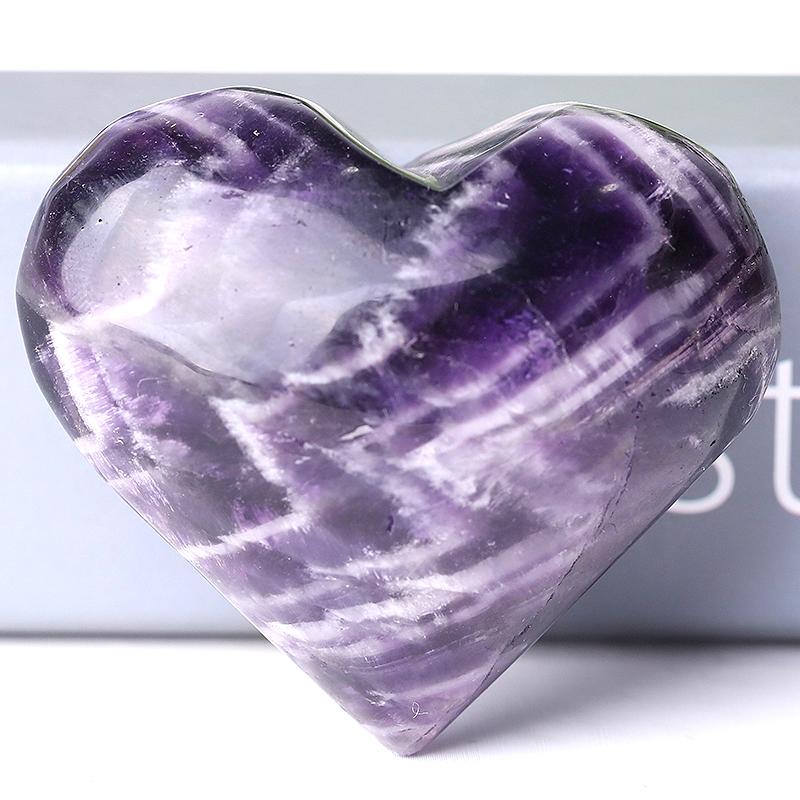 2.0-2.5"Dream Amethyst Heart Shape Crystal Carvings Best Crystal Wholesalers