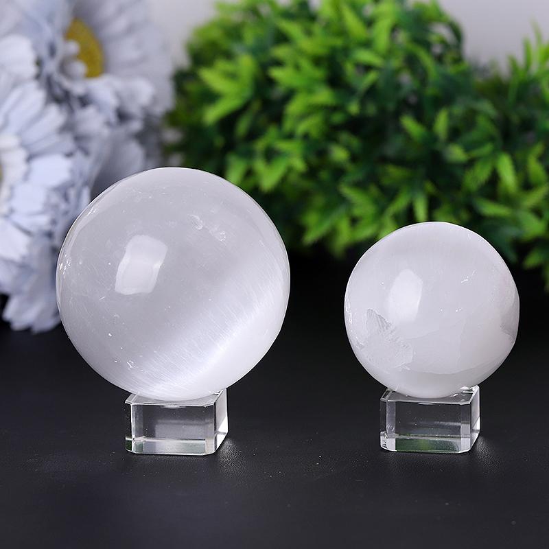 1.5"-4.5"Selenite Spheres Ball Bulk Best Crystal Wholesalers