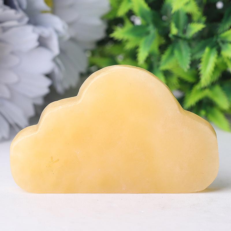 2.8" Yellow Jade  Cloud Crystal Carvings Model Bulk Best Crystal Wholesalers