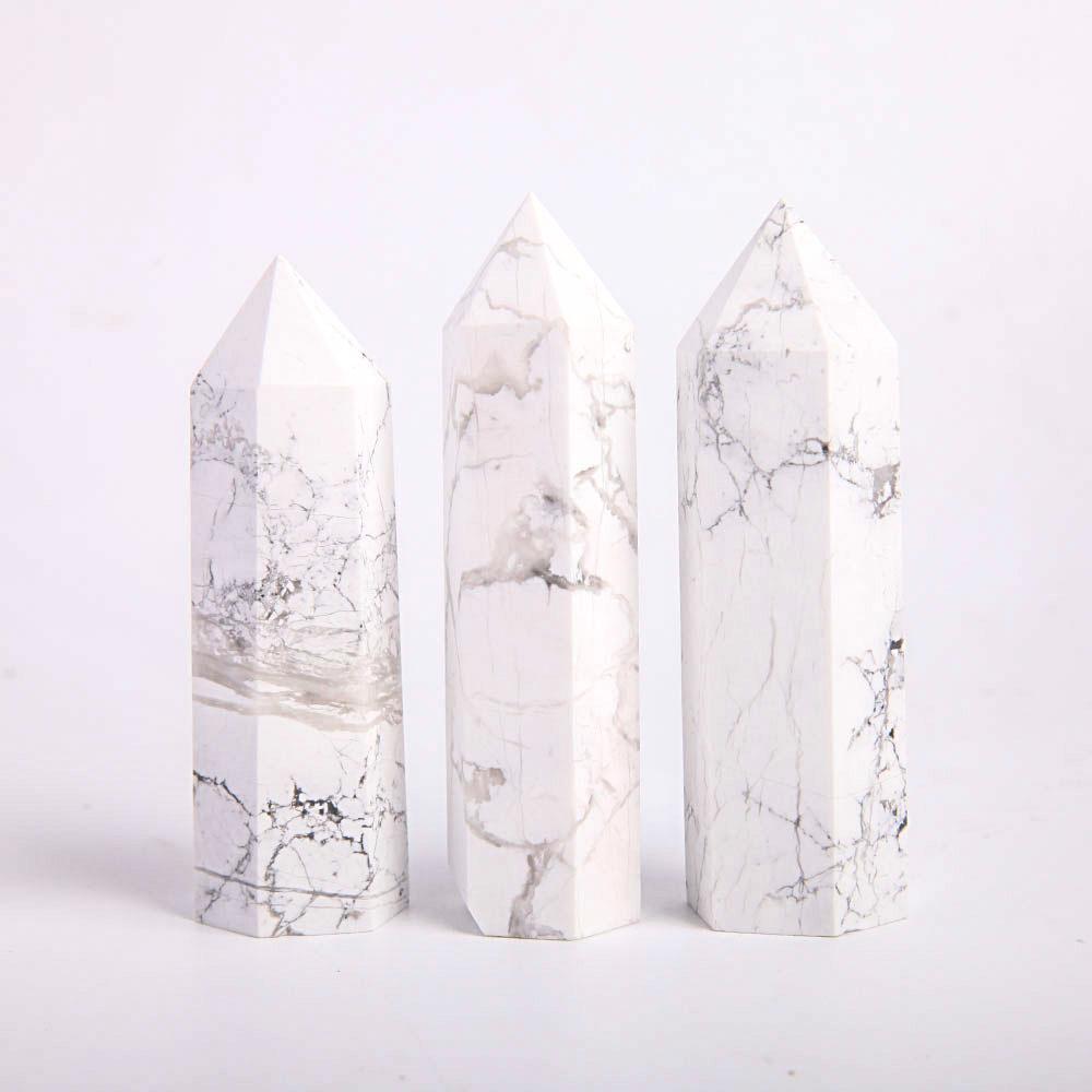 Set of 3 Howlite Towers Points Bulk Best Crystal Wholesalers