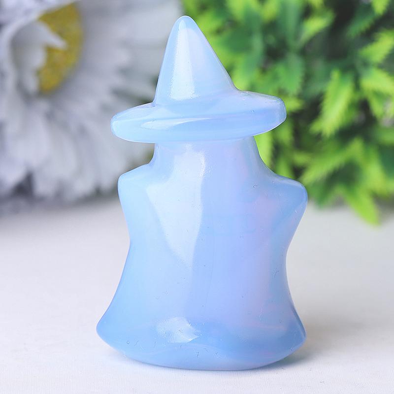 2.5" Blue Pink White Opalite Ghost Crystal Carvings for Halloween Best Crystal Wholesalers