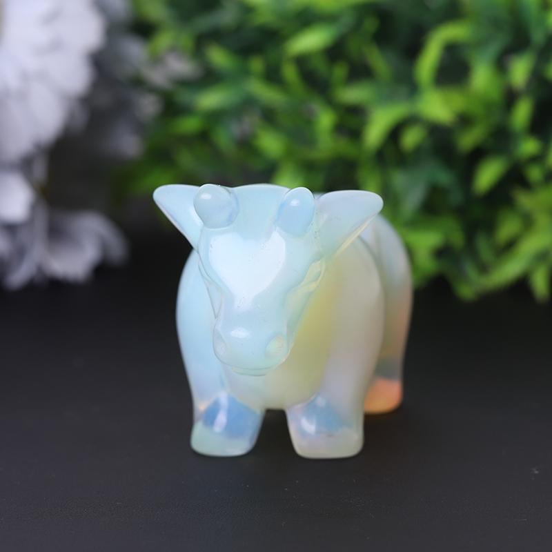 3.5" Opalite Cow Crystal Carving Animal Bulk Best Crystal Wholesalers