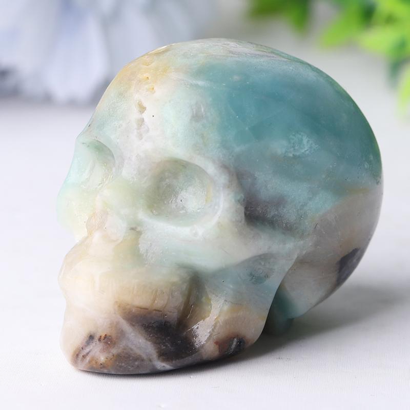 2" Sky Blue Skull Crystal Carvings Best Crystal Wholesalers