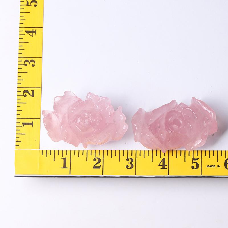 3" Rose Quartz Peony Crystal Carvings Best Crystal Wholesalers