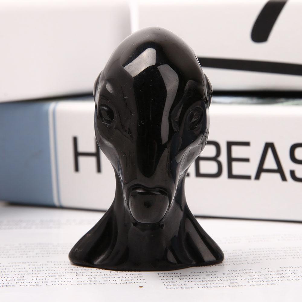 Black Obsidian Alien Carvings