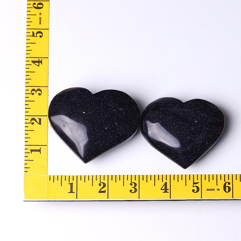 2.5-3.0" Blue Sandstone Heart Shape Crystal Carvings Best Crystal Wholesalers