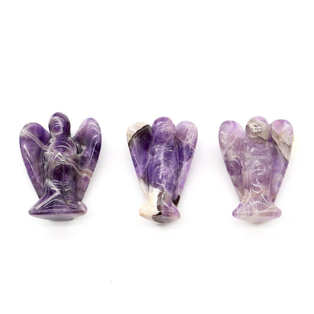 Crystal Gemstone Carved Pocket Crystal Guardian Angel Figurines 3 inch Model Bulk Best Crystal Wholesalers