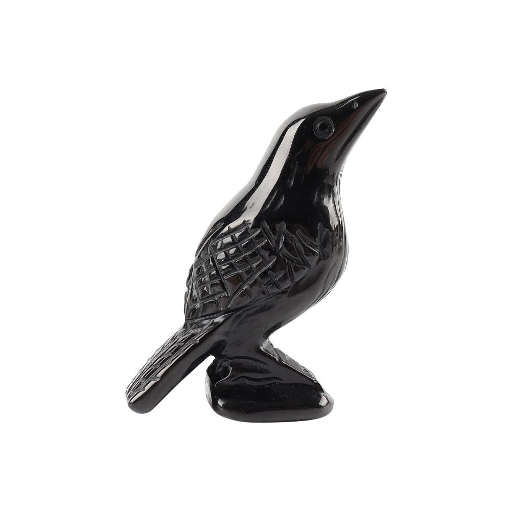 Black Obsidian Crystal Carving Animal Bulk Crow Free Form Best Crystal Wholesalers