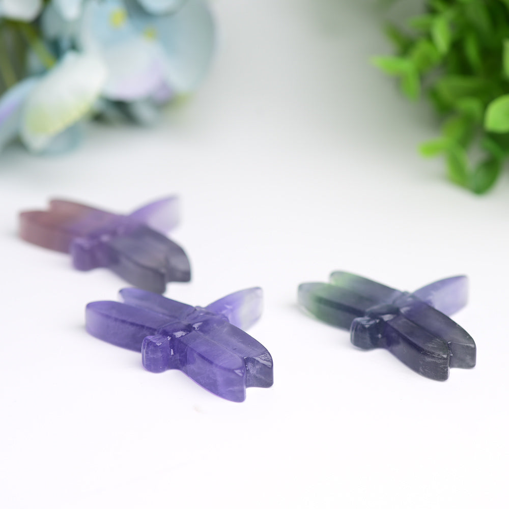 2.1" Fluorite Dragonfly Crystal Carving Bulk WholesaleBest Crystal Wholesalers