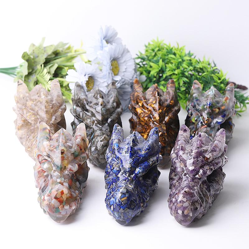 5.5" Large Resin Dragon Head Figurines Best Crystal Wholesalers