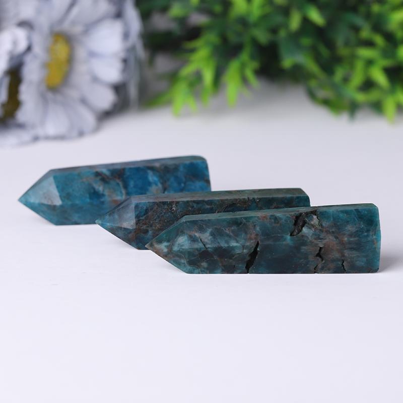 Natural Blue Apatite Point Healing Towers Points Bulk Best Crystal Wholesalers