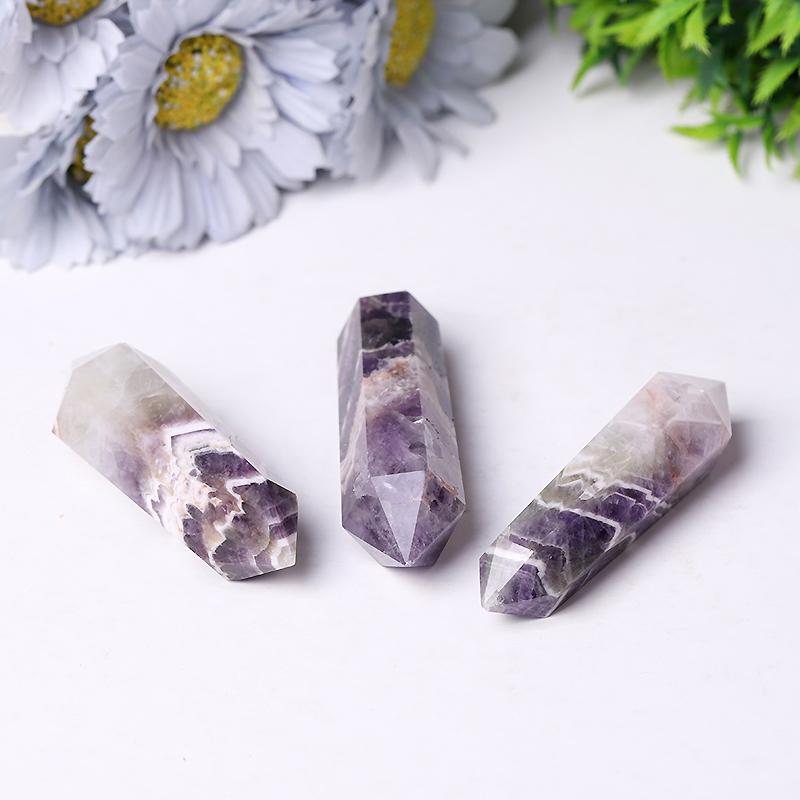 Dream Amethyst Double Point Towers Points Bulk Chevron-Amethyst Best Crystal Wholesalers